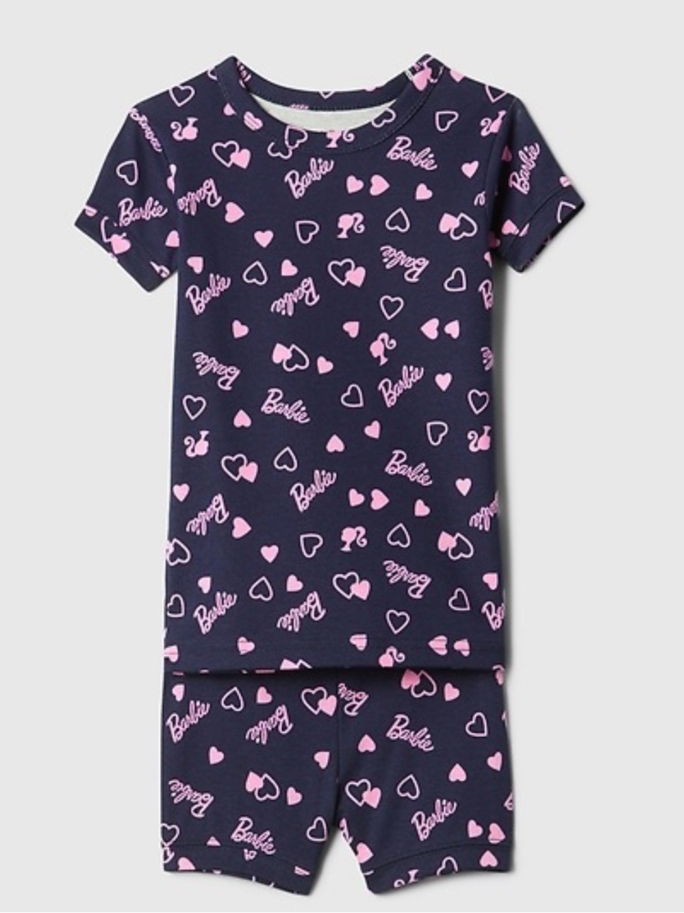 GAP Pajamas PJ’s Barbie NEW Baby Girl Short Sleeve Toddler Set NWOT Pink Blue 3T
